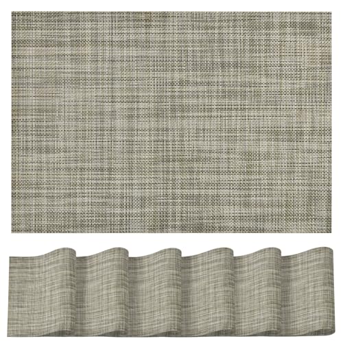 Artoid Mode Woven Braun PVC Platzsets 6er Set, 30x45cm Tischsets Waschbar Schmutzabweisend Hitzebeständig Platzdeckchen Innen Küche Deko Artoid Mode Woven Braun PVC Platzsets 6er Set, 30x45cm Tischsets Waschbar Schmutzabweisend Hitzebeständig Platzdeckchen Innen Küche Deko von Artoid Mode