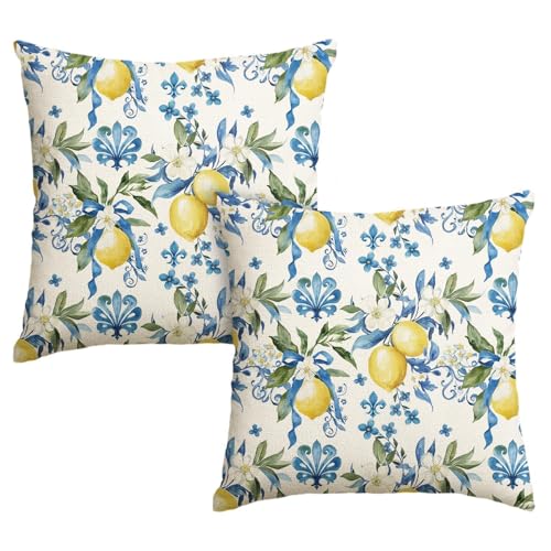 Artoid Mode Zitrone Blumen Sommer Kissenbezüge 2er Set, 45x45 cm Saisonnal Frühling Zierkissenbezug Cushion Cover Couch Wohnzimmer Deko Artoid Mode Zitrone Blumen Sommer Kissenbezüge 2er Set, 45x45 cm Saisonnal Frühling Zierkissenbezug Cushion Cover Couch Wohnzimmer Deko von Artoid Mode