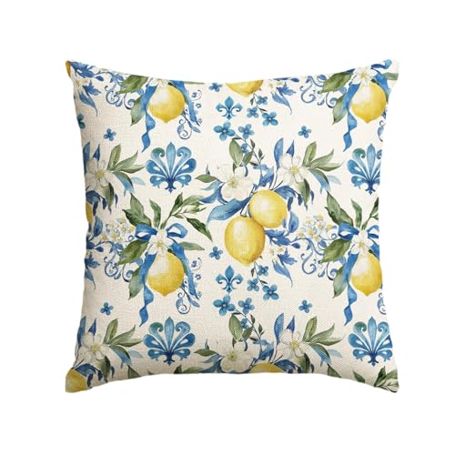 Artoid Mode Zitrone Blumen Sommer Kissenbezug, 45x45 cm Saisonnal Frühling Zierkissenbezug Cushion Cover Couch Wohnzimmer Deko Artoid Mode Zitrone Blumen Sommer Kissenbezug, 45x45 cm Saisonnal Frühling Zierkissenbezug Cushion Cover Couch Wohnzimmer Deko von Artoid Mode