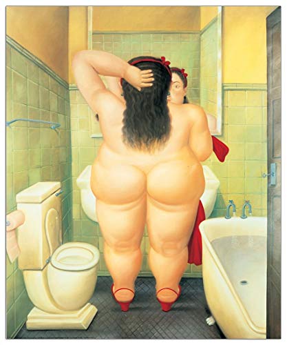 Artopweb Botero The Bath 77x63 cm Decorative Panel, Papier, Bunt, 63 x 77 cm von Artopweb
