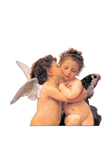 Artopweb Bouguereau The First Kiss Detail Decorative Panel, MDF (Mitteldichte Holzfaserplatte), Papier, Bunt von Artopweb