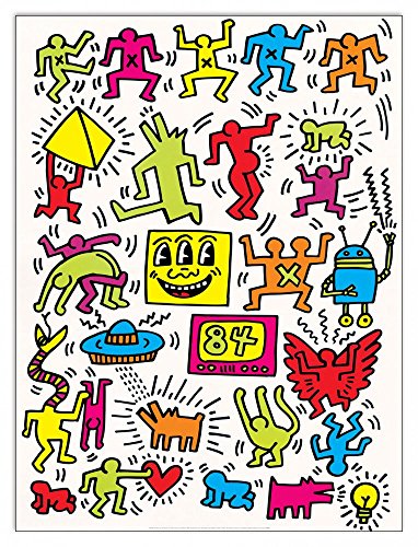 Artopweb EC40311 Haring-Untitled 1984, Holz, Bunt, 60 x 1.8 x 80 cm von Artopweb