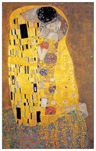 Artopweb Klimt The Kiss 90x60 cm Decorative Panel, MDF (Mitteldichte Holzfaserplatte), Papier, Bunt, 60 x 90 cm von Artopweb