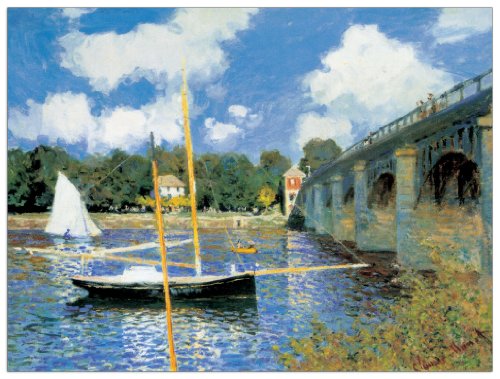 Artopweb Monet Bridge at Argenteuil 80x60 cm Decorative Panel, Papier, Bunt, 80 x 60 cm von Artopweb