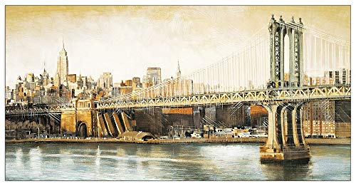 Artopweb TW02108 Daniels - Manhattan Bridge View Dekorative Paneele, Multifarbiert, 138x70 Cm von Artopweb
