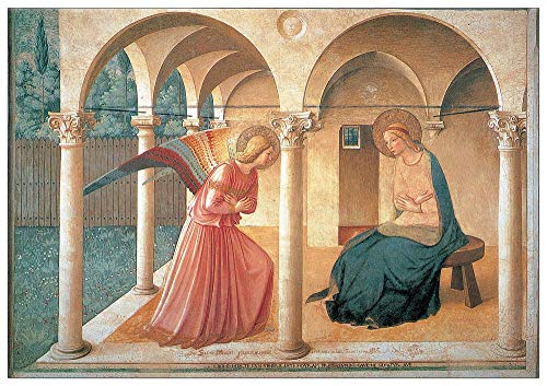 Artopweb TW14656 Beato Angelico - Annunciazione Dekorative Paneele, Multifarbiert, 100x69 Cm von Artopweb