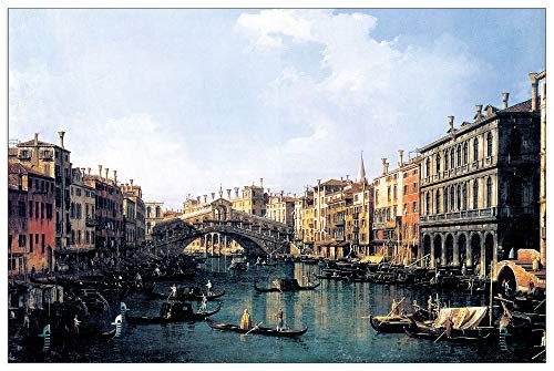 Artopweb TW14928 Canaletto - Rialto Bridge Dekorative Paneele, Multifarbiert, 100x66 Cm von Artopweb