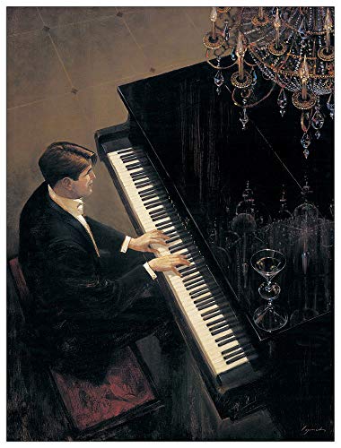 Artopweb TW16504 Lynch - Jazz Duet - Piano Dekorative Paneele, Multifarbiert, 16x21 Cm von Artopweb