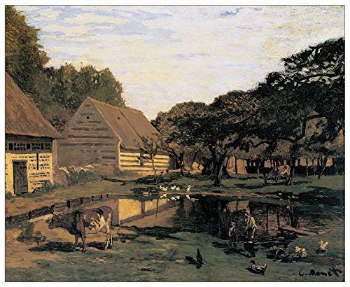 Artopweb TW16916 Monet - Cour De Ferme En Normandie Dekorative Paneele, Multifarbiert, 100x82 Cm von Artopweb