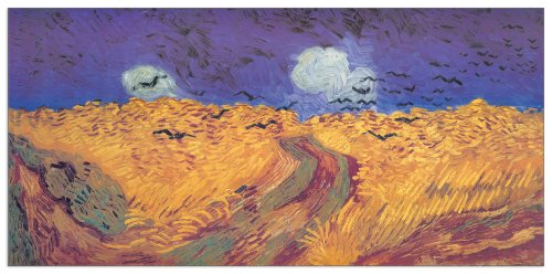 Artopweb TW18003 Van Gogh - Weatfield With Crows Dekorative Paneele, Holzwerkstoff, Multifarbiert, 140x67 Cm von Artopweb