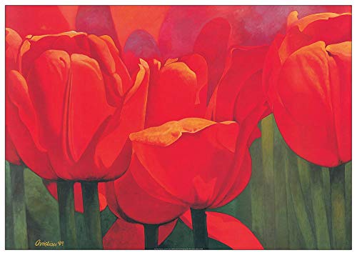 Artopweb TW18694 Christian - Red Time For Tulips Dekorative Paneele, Multifarbiert, 100x70 Cm von Artopweb