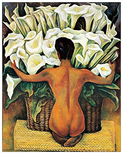 Artopweb TW18735 Rivera - Nude With Calla Lilies Dekorative Paneele, Holzwerkstoff, Multifarbiert, 82x104 Cm von Artopweb