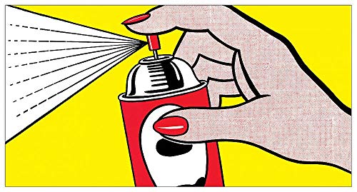 Artopweb TW19675 Lichtenstein - Spray,1962 Dekorative Paneele, Holzwerkstoff, Multifarbiert, 72x38 Cm von Artopweb