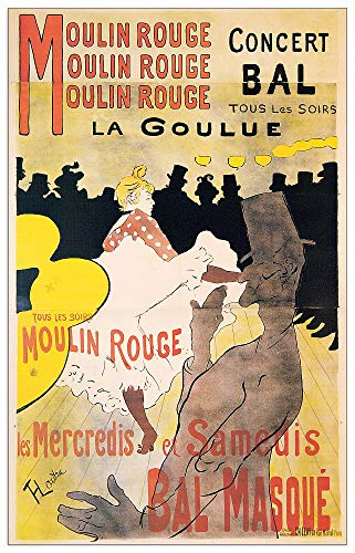 Artopweb TW20444 Lautrec - Moulin Rouge La Goulue Dekorative Paneele, Multifarbiert, 18x29 Cm von Artopweb