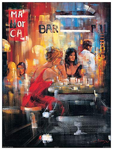 Artopweb TW20454 Madjid - Bar Scene IV Dekorative Paneele, Multifarbiert,60x80 Cm von Artopweb