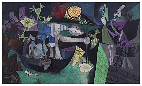 Artopweb TW21715 Picasso - Night Fishing At Antibes Dekorative Paneele, Holzwerkstoff, Multifarbiert, 80x47 Cm von Artopweb