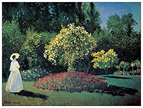 Artopweb TW22020 Monet - Dame Dans Le Jardin Dekorative Paneele, Multifarbiert, 80x60 Cm von Artopweb