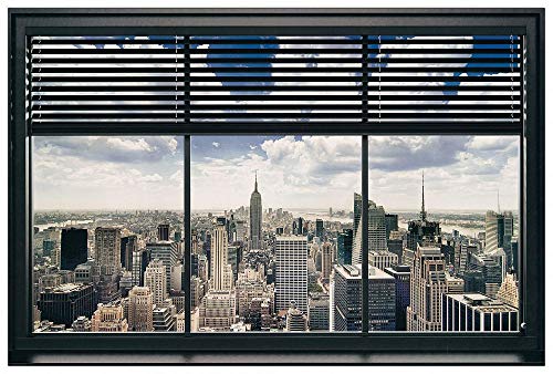 Artopweb TW22107 New York, Window Blinds Dekorative Paneele, Engineered Holz, Multifarbiert, 90x60 Cm von Artopweb