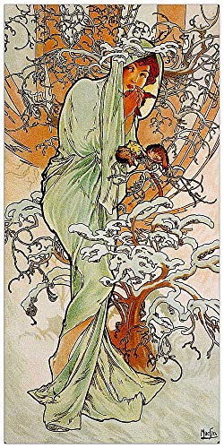 Artopweb TW22139 Mucha - Winter Dekorative Paneele, Multifarbiert, 30x60 Cm von Artopweb