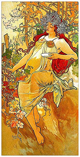 Artopweb TW22141 Mucha - Autumn Dekorative Paneele, Multifarbiert,30x60 Cm von Artopweb