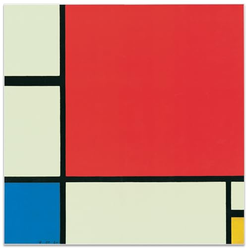 Artopweb TW22363 MONDRIAN Zusammensetzung in Rot, Blau und Gelb, Dekoratives Panel, Holz MDF, mehrfarbig, 70 x 70 cm von Artopweb