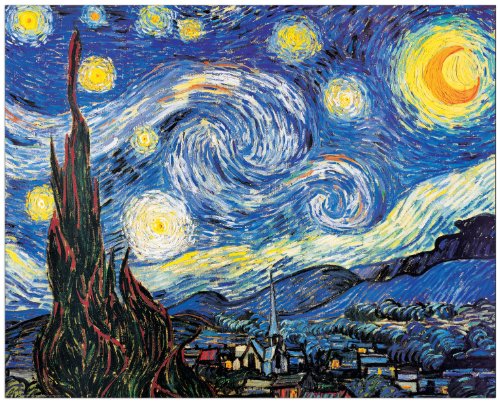 Artopweb Van Gogh Notte Stellata 96x120 cm Decorative Panel, MDF (Mitteldichte Holzfaserplatte), Papier, Bunt, 120 x 96 cm von Artopweb