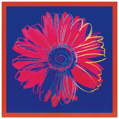 Artopweb Warhol Daisy, C.1982-35X35 cm Decorative Panel, MDF (Mitteldichte Holzfaserplatte), Papier, Bunt von Artopweb