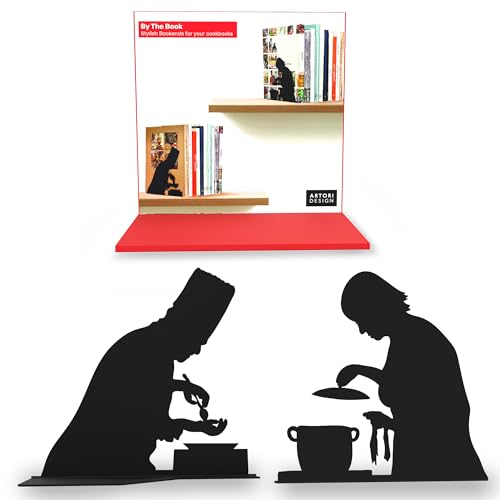 Artori Design “Kochen nach Vorschrift” | Buchstütze für Kochbücher | Zwei Köche | Buchhalter für die Küche | Geschenk für Köche von Artori Design