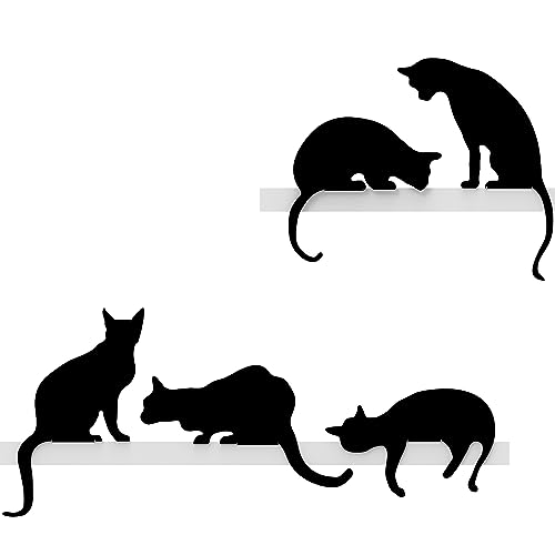 Artori Design “Schnurrende Katzen” | Katzenstatuen aus Metall | 5er-Pack | Diva, Churchill, Oscar, Sherlock und Princess | Einzigartiges Geschenk für Katzenfreunde von Artori Design