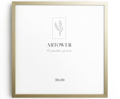 Artower® Bilderrahmen für 30 x 30 cm Natur Hell Holz Dünner Rahmen | Posterrahmen Groß Collage | Picture Frame Light Wood 30x30cm | Holzrahmen Holz-Bilderrahmen | Holzbilderrahmen Poster Echtholz von Artower