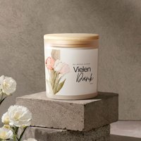 Dankeschön Geschenk Danke Sagen Lehrerin Freundin Hebamme Erzieherin Abschied Duftkerze Im Glas Mit Deckel von ArtowerCandles
