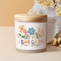 Lehrerin Geschenk Personalisiert Abschiedsgeschenk Erzieherin Abschied Duftkerze Im Glas Mit Deckel Danke Dankeschön von ArtowerCandles