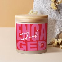 Verlobung Geschenk Personalisiert Mit Namen Verlobungs Liebes Pärchen Verlobungsgeschenke Duftkerze Im Glas Deckel von ArtowerCandles