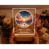 Jahrestag Geschenk Für Sie Ihn Wo Alles Begann Partner Nachtlicht Sternenhimmel Personalisiert Nachtlampe Acryl Sterne Liebesbeweis von ArtowerStudio