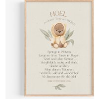 Kinder Taufe Personalisiertes Bild Junge Mädchen Baby Taufgeschenk Bär von ArtowerStudio