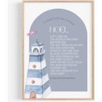 Taufgeschenk Personalisiert Junge Mädchen Patenkind Baby Leuchtturm Bild von ArtowerStudio