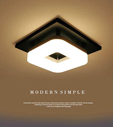 Artpad 12W führte Deckenleuchte, moderne schwarze quadratische Oberflächenmontage-helle Lampe für Badezimmer-Esszimmer-Flur und Büro-warmes weißes Licht von Artpad