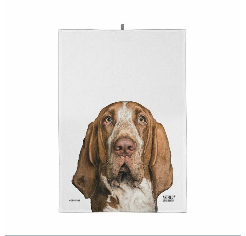 Artpilo Geschirrtuch Hund, Bracco Italiano, Weiß, (1-tlg), 44x70cm von Artpilo