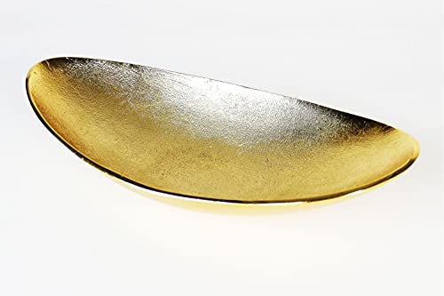 Aluminium Schale 'Lisa' (Größe: L) in Gold oval Tischdekoration Hochzeitdekoration Artra Dekoschüssel Deko Dekoschale Dekoration Geschenk von Artra Design GmbH