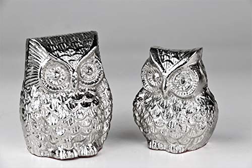 Artra Design GmbH Deko Figur Eule 'Maddy' 2er Set Deko Uhu Tischdeko Geschenk Silber Artra Design GmbH Deko Figur Eule 'Maddy' 2er Set Deko Uhu Tischdeko Geschenk Silber von Artra
