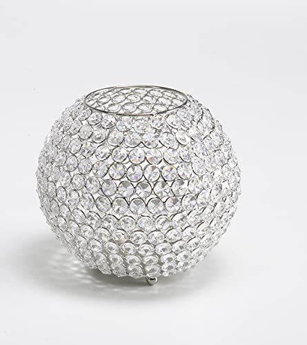 Artra Design GmbH Kristall Kerzenständer 'Kugel' (Größe: L) - Teelichthalter, Kerzenhalter, Kerzenleuchter, Tischdeko und Gastgeschenk von Artra Design GmbH