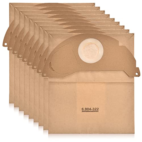 Artraise Beutel für Kärcher WD2, 8 stück Papierfilterbeutel Bag Filtertüten Premium für Kärcher Staubsaugerbeutel 6.904-322.0 WD 2.200 A2004 von Artraise