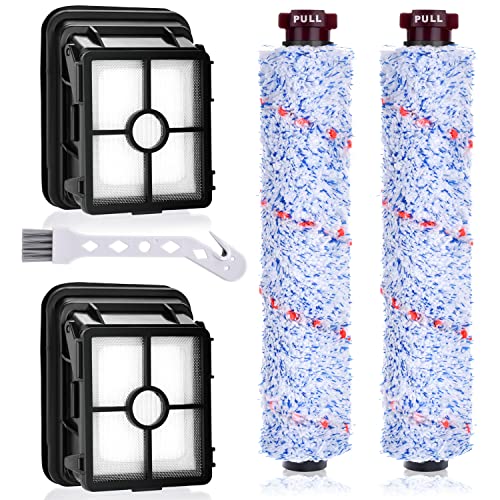 Artraise Filter für Bissell Crosswave - 3-in-1 Zubehör mit 2 Stück Ersatzfilter und 2 Stück Multiflächen Bürstenrolle für Modelle 1866, 17132 & 2225N von Artraise