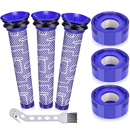 Artraise V8 Filter für Dyson 3 HEPA-Nachmotorfilter-Kit & 3 Vorfilter V8 V7 Ersatzfilter Set für Dyson V8 V7 Animal Absolute Staubsauger Ersatzteile Zubehor # DY-96566101, DY-96747801 von Artraise