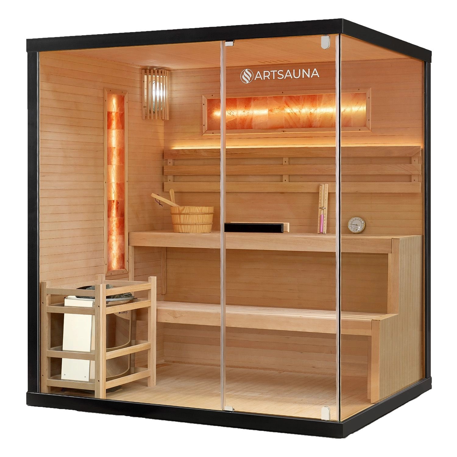 Artsauna Traditionelle Sauna Vantaa 175 x 140 cm mit 8 kW Saunaofen Artsauna Traditionelle Sauna Vantaa 175 x 140 cm mit 8 kW Saunaofen von Artsauna