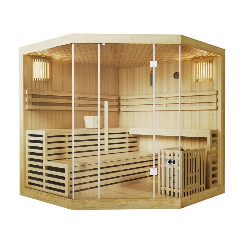 Artsauna Traditionelle Saunakabine Finnische Sauna Espoo200 Premium 200 x 200 cm 8 kW von Artsauna