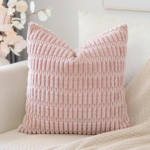 Artscope 1er Set Boho Gestreifte Kissenbezug Einfarbig Zierkissenbezug Dekokissen Sofakissen 50x50 cm Kissenhülle Weiche Couchkissen für Sofa Wohnzimmer Schlafzimmer Dekor, Rosa Artscope 1er Set Boho Gestreifte Kissenbezug Einfarbig Zierkissenbezug Dekokissen Sofakissen 50x50 cm Kissenhülle Weiche Couchkissen für Sofa Wohnzimmer Schlafzimmer Dekor, Rosa von Artscope