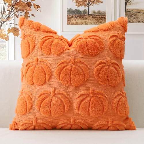 Artscope 1er Set Wolle Kürbis Kissenbezug Weicher Plüsch Kurzer Wollsamt Dekokissenbezüge Herbst Kissenhülle Sofakissen Herbstdeko für Sofa Schlafzimmer Halloween Orange, 40x40cm Artscope 1er Set Wolle Kürbis Kissenbezug Weicher Plüsch Kurzer Wollsamt Dekokissenbezüge Herbst Kissenhülle Sofakissen Herbstdeko für Sofa Schlafzimmer Halloween Orange, 40x40cm von Artscope