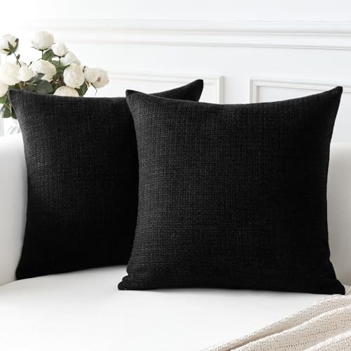 Artscope 2er Set Kissenbezug Einfarbig Wurfkissenbezug Leinen Kissenbezüge Moderne Dekokissen Kissenhülle Set Kissen Fall für Sofa Schlafzimmer Zuhause Dekor 50x50 cm Schwarz Artscope 2er Set Kissenbezug Einfarbig Wurfkissenbezug Leinen Kissenbezüge Moderne Dekokissen Kissenhülle Set Kissen Fall für Sofa Schlafzimmer Zuhause Dekor 50x50 cm Schwarz von Artscope