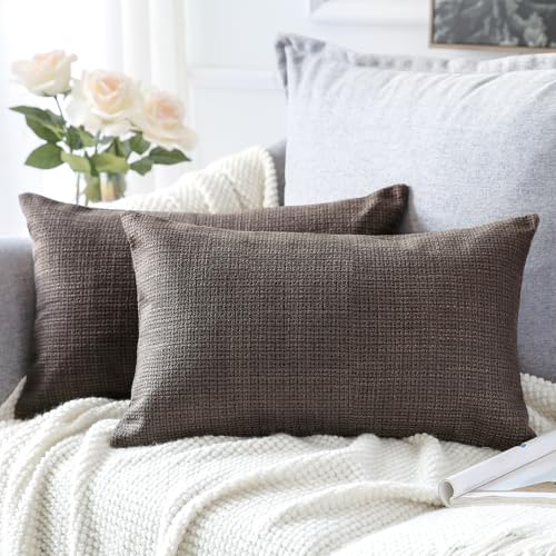 Artscope 2er Set Kissenbezug Einfarbig Wurfkissenbezug Leinen Kissenbezüge Moderne Dekokissen Kissenhülle Set Kissen Fall für Sofa Schlafzimmer Zuhause Dekor Dunkelbraun, 30x50cm Artscope 2er Set Kissenbezug Einfarbig Wurfkissenbezug Leinen Kissenbezüge Moderne Dekokissen Kissenhülle Set Kissen Fall für Sofa Schlafzimmer Zuhause Dekor Dunkelbraun, 30x50cm von Artscope